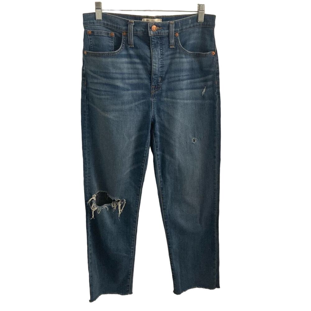 Madewell Classic Straight Jeans in Coldbrook Wash - Size 28 Cropped